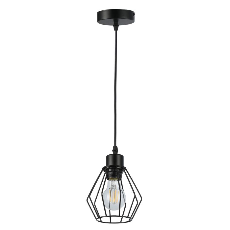 Lampa sufitowa wisząca MasterLED E27 LED oprawa Otto 105 cm IP20 czarna 1 szt.