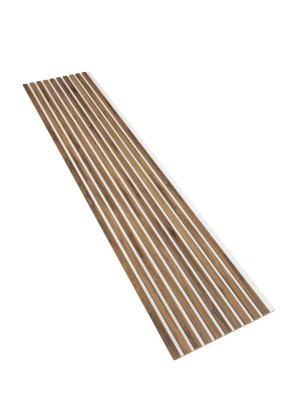 Lamele na Białej Płycie Ścienne SunWood Panele Dekoracyjne Dąb Valencia 275x46cm 1 szt.