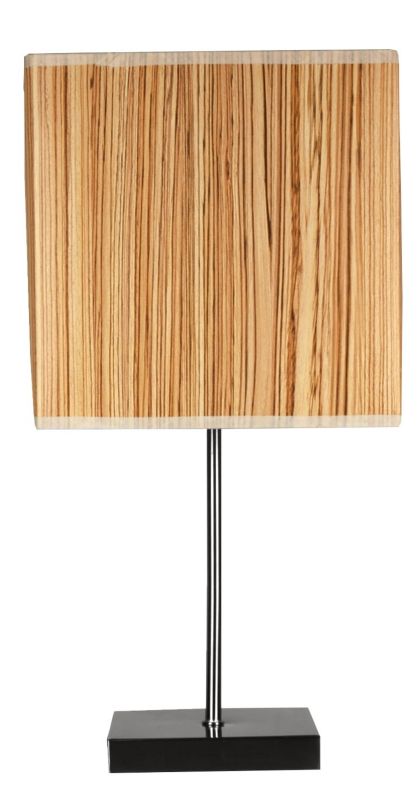 Lampka stołowa Candellux Cajman srebrno-naturalne drewno 1 x E14 x 40W IP20 wym: 40 x 20 x 20 cm tworzywo sztuczne - 1 szt.