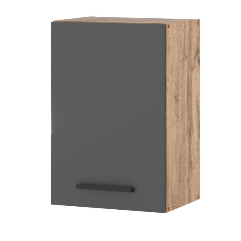 Szafka Kuchenna Hurtownia-Mebli Wisząca Blanka górna W40 40cm Dąb Wotan Szary Mat 40x30x60 cm 1szt.
