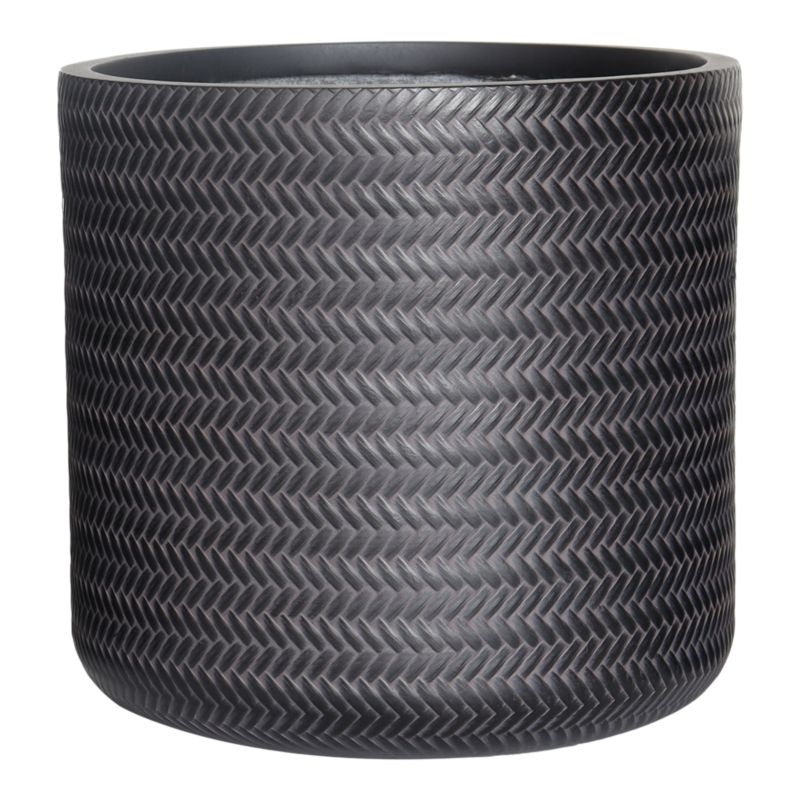 Donica Verve rattan 36 cm czarna