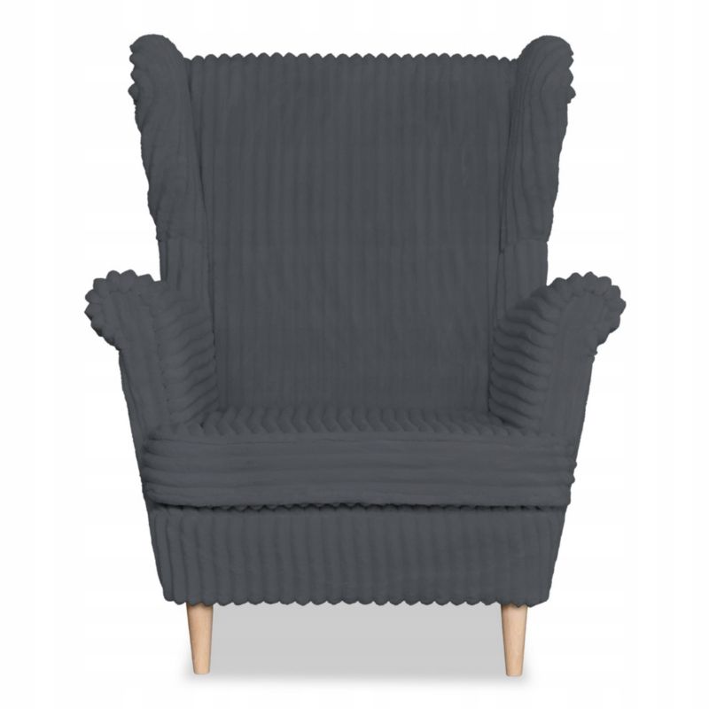 Fotel uszak do salonu Family Meble Rene ciemnoszary 1szt