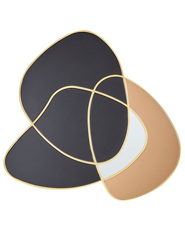 Lustro ścienne Tailly 99 cm 89 cm Czarny 1 szt.