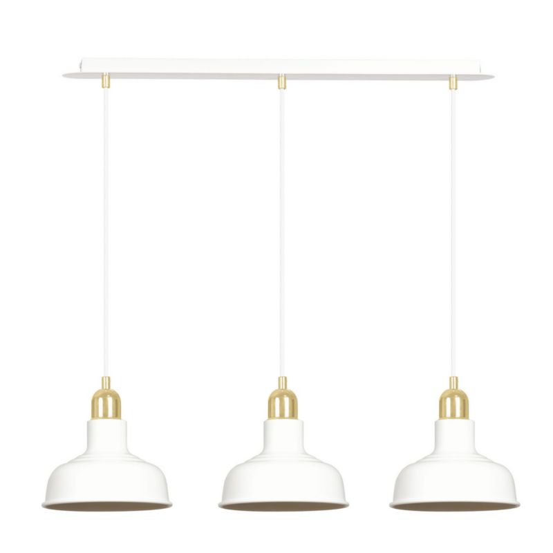 Lampa wisząca Emibig Ibor 4091 biało-złota nad stół 3xE27 x 15W 1 szt.