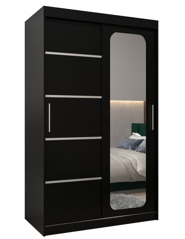 Szafa przesuwna Garderoba Abiks PROMO V2 120 czarny/czarny 1 szt.