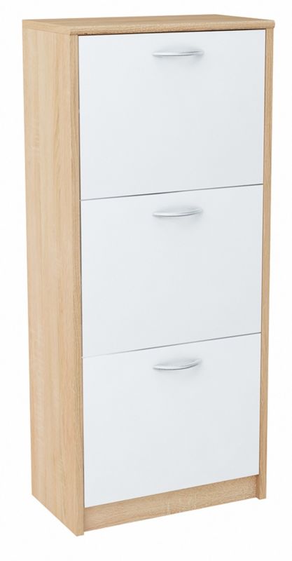 Szafka na buty Matkam 3S regał Rob biały-sonoma 1 szt.