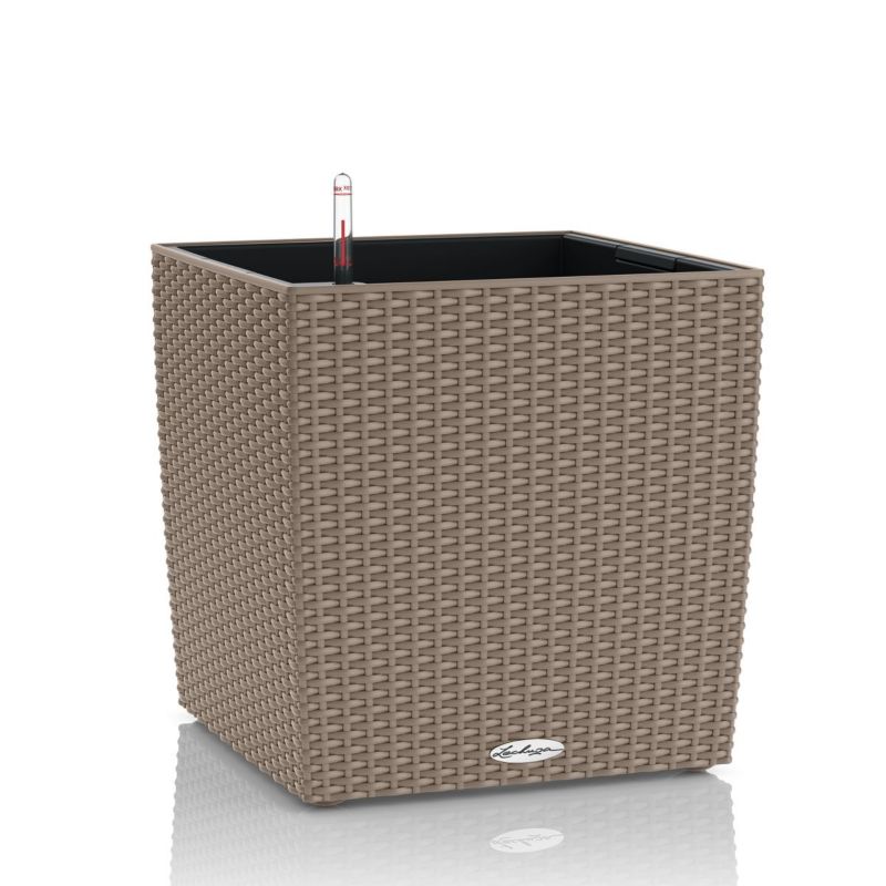 Doniczka Lechuza Do Domu Ogrodu CUBE 30 Cottage Piaskowy Brąz 1 szt