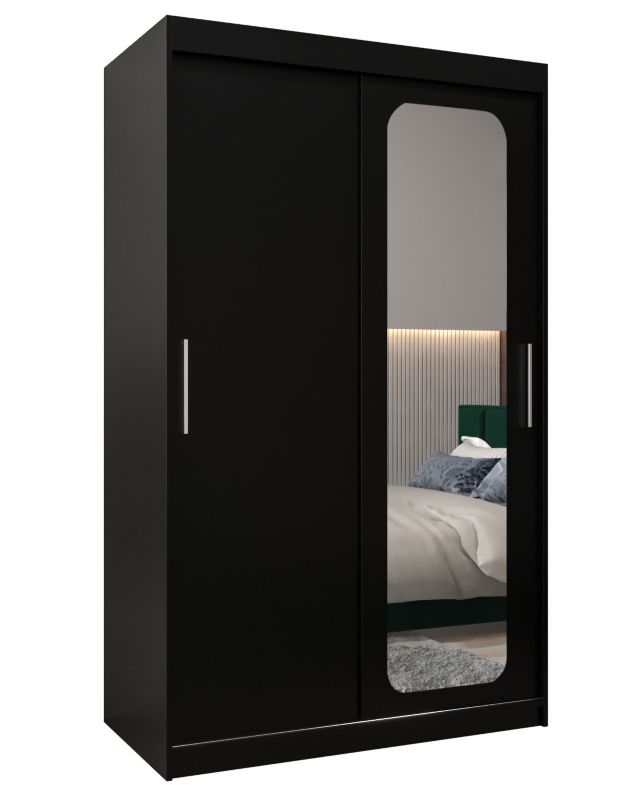 Szafa przesuwna Garderoba Abiks PROMO T2 120 czarny/czarny 1 szt.