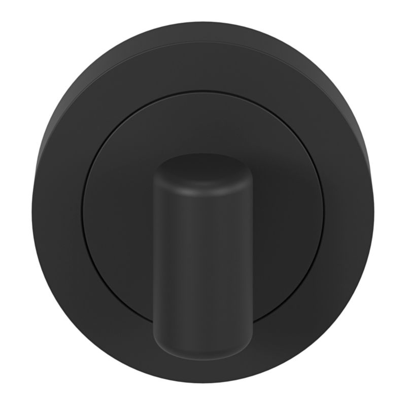 Szyld okrągły GoodHome Premium WC czarny mat