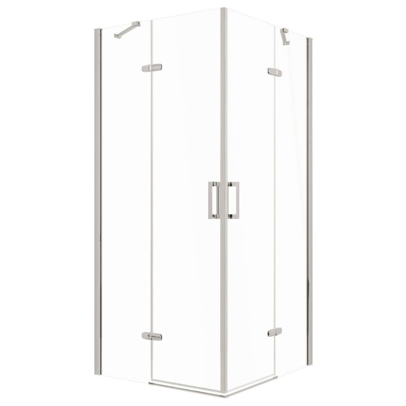 Kabina prysznicowa kwadratowa bez brodzika Kerra Flow Chrom 80x80 cm