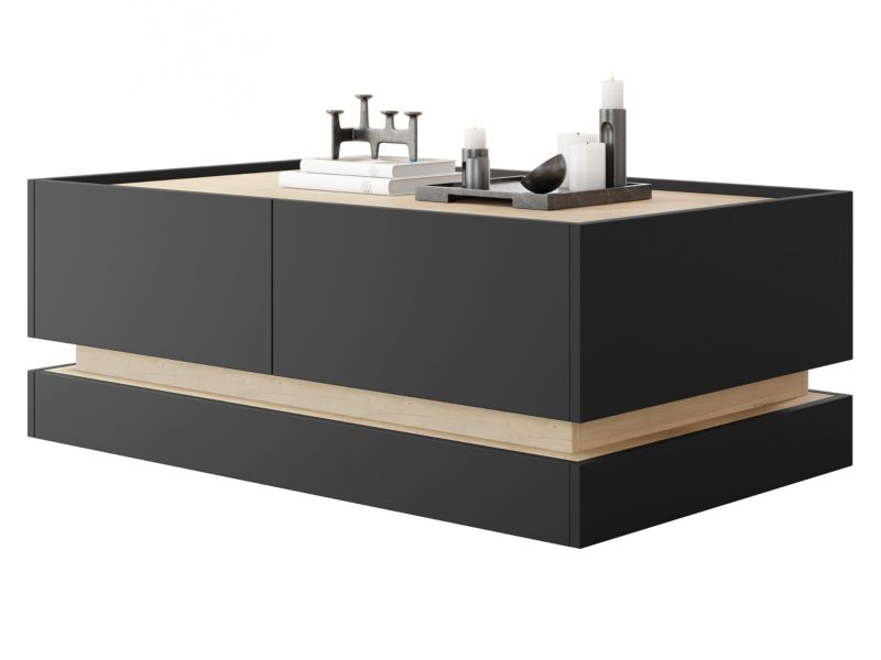 Stolik kawowy MIRJAN 24 Zarpant L97 4K czarny / dąb cremona 1 szt.