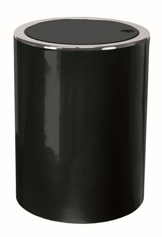 Kosz na śmieci Kleine Wolke Clap 5L czarny z uchylną pokrywą 1 szt.