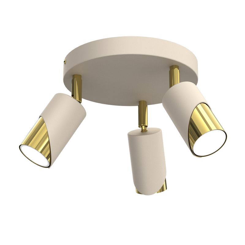 Lampa sufitowa Luminex Shift kremowo-złoty połysk 3 x GU10 x 15W wym: 17 x 23 x 23 cm - 1 szt.