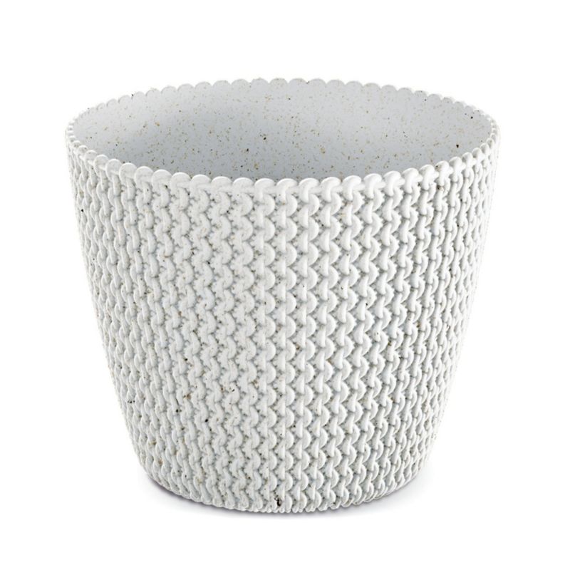 Doniczka EDANTI Osłonka Domowa 25,9 cm Na Stół Parapet Do Domu Biała 1 szt.