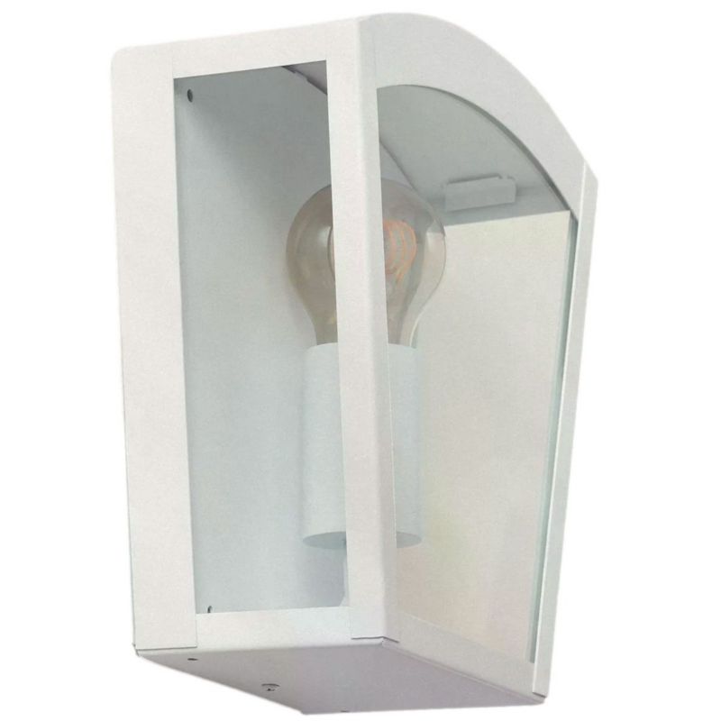 Kinkiet ścienny zewnętrzny Abruzzo Paolo biało-przezroczysty 1 x E27 x 40W IP44 wym: 24 x 22 x 10 cm - 1 szt.