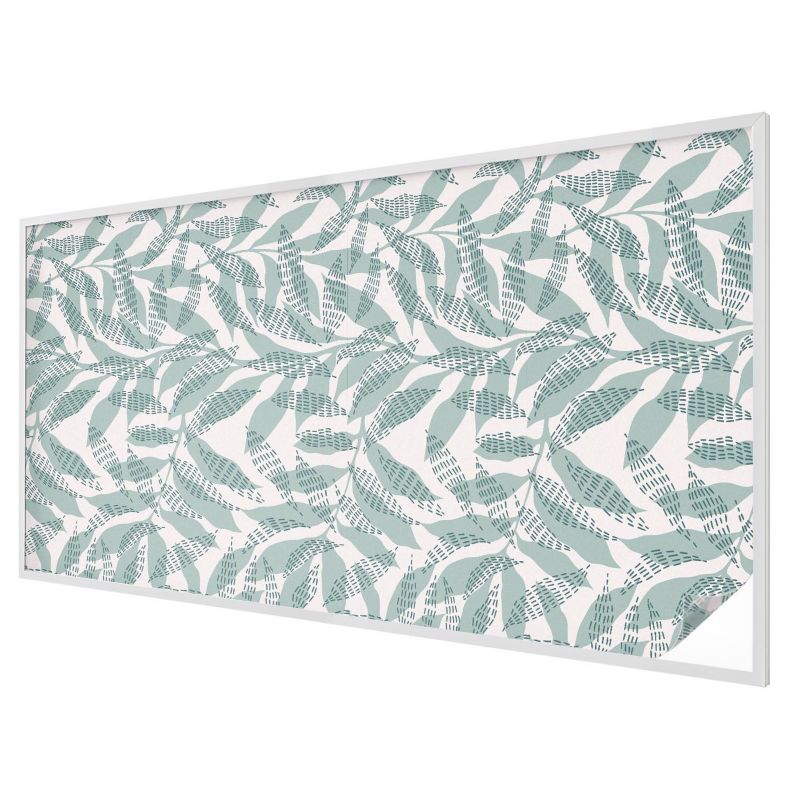 Folia Mleczna na Okno Wallfluent 200x100 cm Skutecznie Chroni Prywatność Zielone liście nowoczesny wzór natury 1 rol.