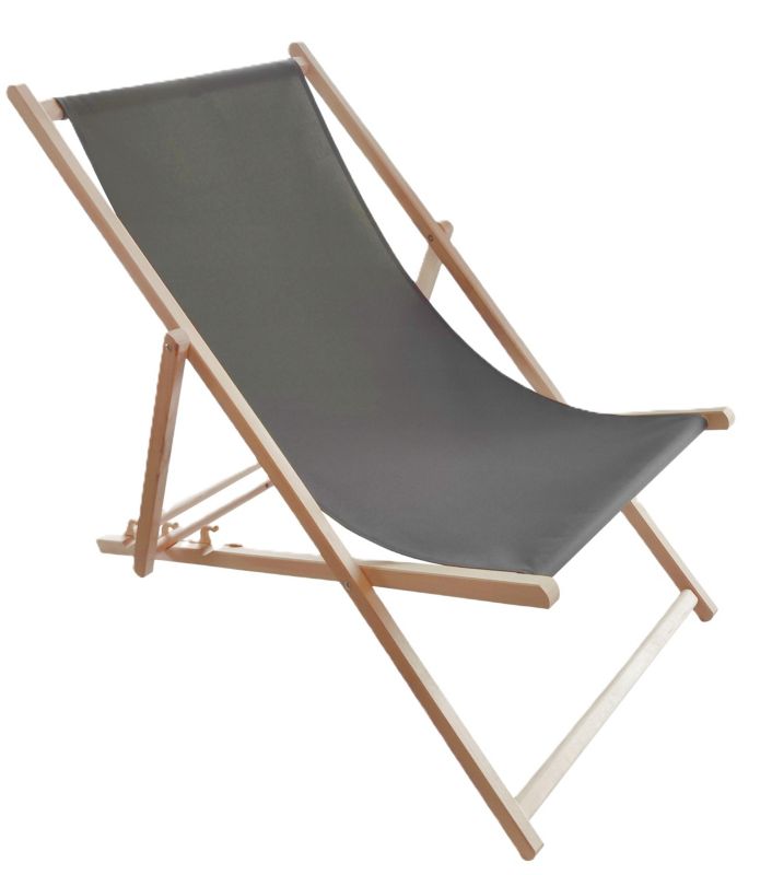 Leżak ESUNBED POLSKA Ogrodowy Klasyczny Składany Drewniany Ciemno Szary zestaw 2 szt.