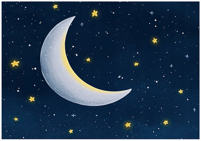 Fototapeta WALLARENA Dla Dzieci Na Flizelinie Niebo Gwiazdy Księżyc Niebieski 400x280 cm 16042VX8 1 szt.