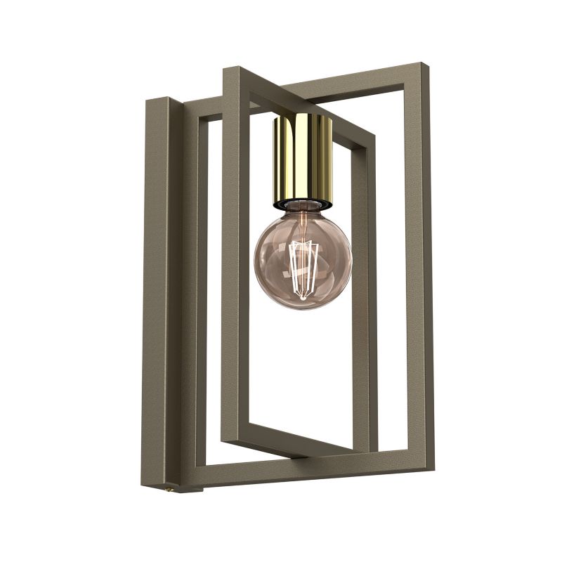 Kinkiet ścienny Luminex Belfort tytanowy złoto-złoty połysk 1 x E27 x 15W IP20 wym: 30 x 20 x 22 cm - 1 szt.