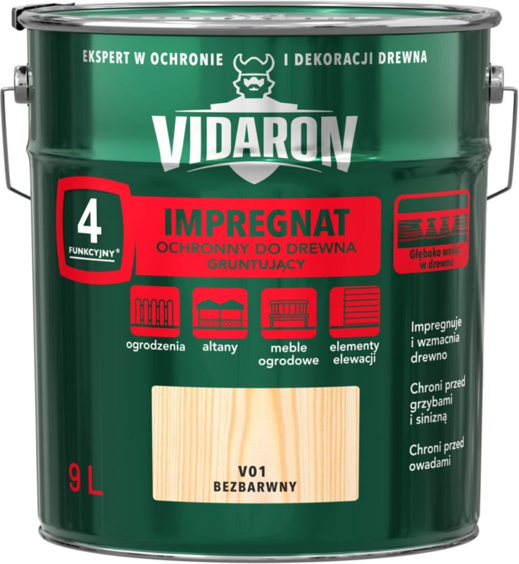 Impregnat do drewna Vidaron bezbarwny 9 l
