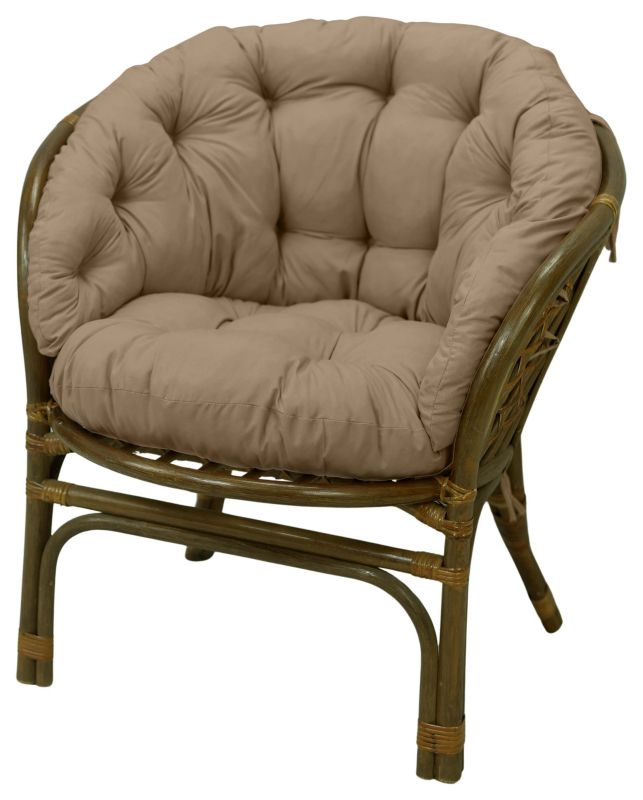 Poduszka na fotel rattanowy wiklinowy AMPO beżowy 1 szt.