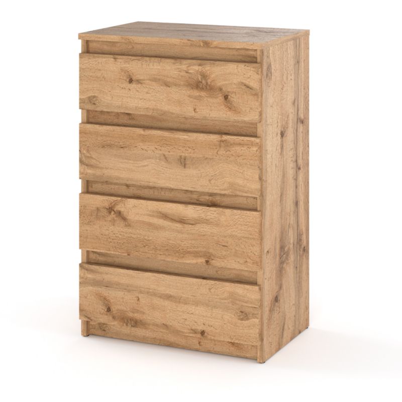 Komoda Hurtownia-Mebli Szuflady 4 Hugo Mała 60cm Dąb Wotan Dąb Wotan 60x33.5x92.5 cm 1szt.