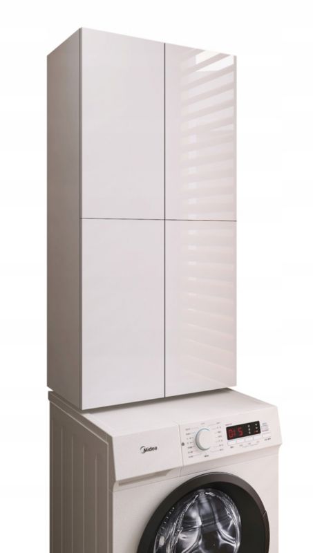 Szafka łazienkowa wisząca nad pralkę Better Home, 60 x 120 x 34 cm, biała, fronty wysoki połysk, 1 szt.