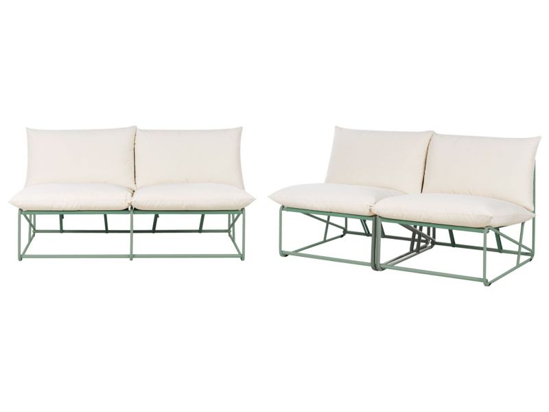 Zestaw ogrodowy dla 4 osób Pico Metal Zielony 1 kpl