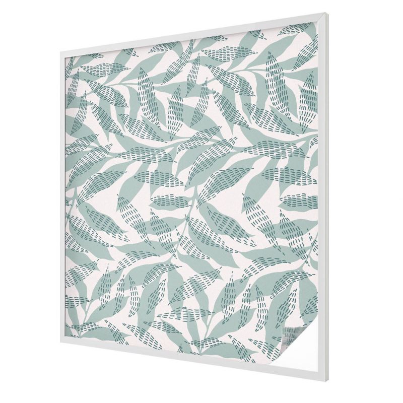 Folia Mleczna na Okno Wallfluent 100x116 cm Skutecznie Chroni Prywatność Zielone liście nowoczesny wzór natury 1 rol.