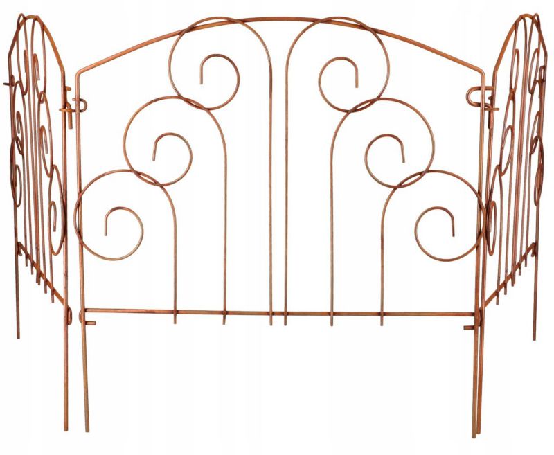 Płotek parawan KOTARBAU metalowa rdzawa 1 szt.