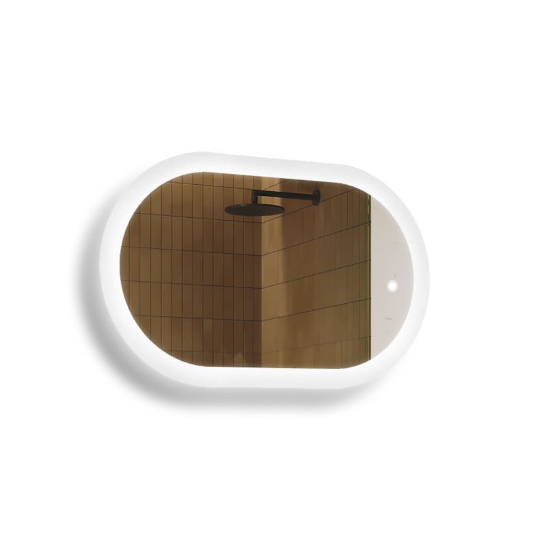 Lustro łazienkowe Artforma LED 80x50cm owalne LED Dual włącznik POK230 1szt.