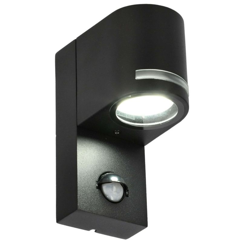 Ogrodowa oprawa elewacyjna kinkiet z czujnikiem ruchu Edo Vira 1 Sensor GU10 czarny IP54 1 szt.