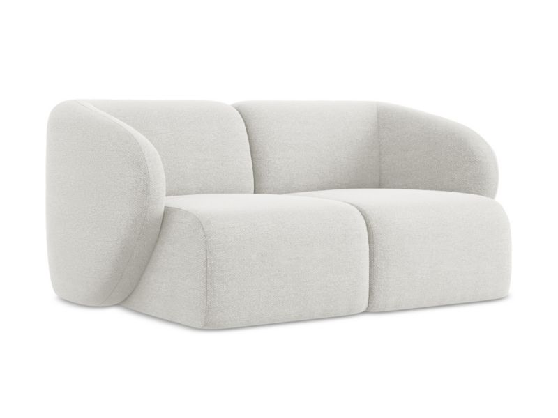 Modułowa sofa 2-osobowa LaMiaSofa CERVO z tkaniny bouclé 174x94 cm biały 1 szt.