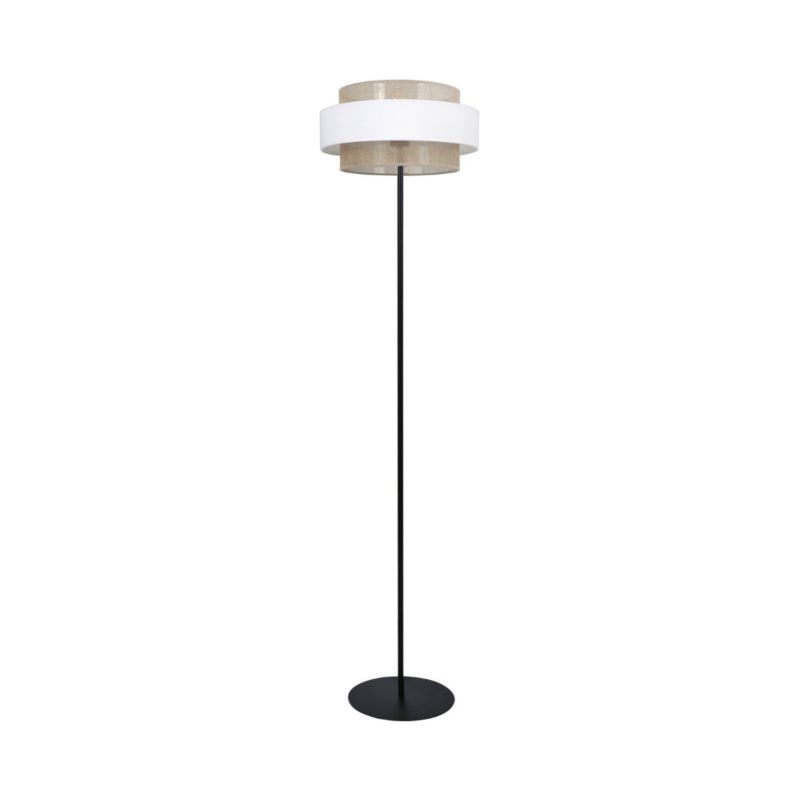 Lampa podłogowa stojąca Kaja Sara biało-beżowa-czarna 1 x E27 x 40W wym: 164 x 40 x 40 cm - 1 szt.