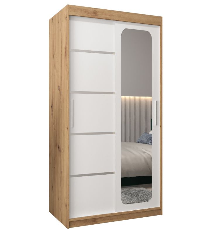 Szafa przesuwna Garderoba Abiks PROMO V2 100 artisan/biały 1 szt.