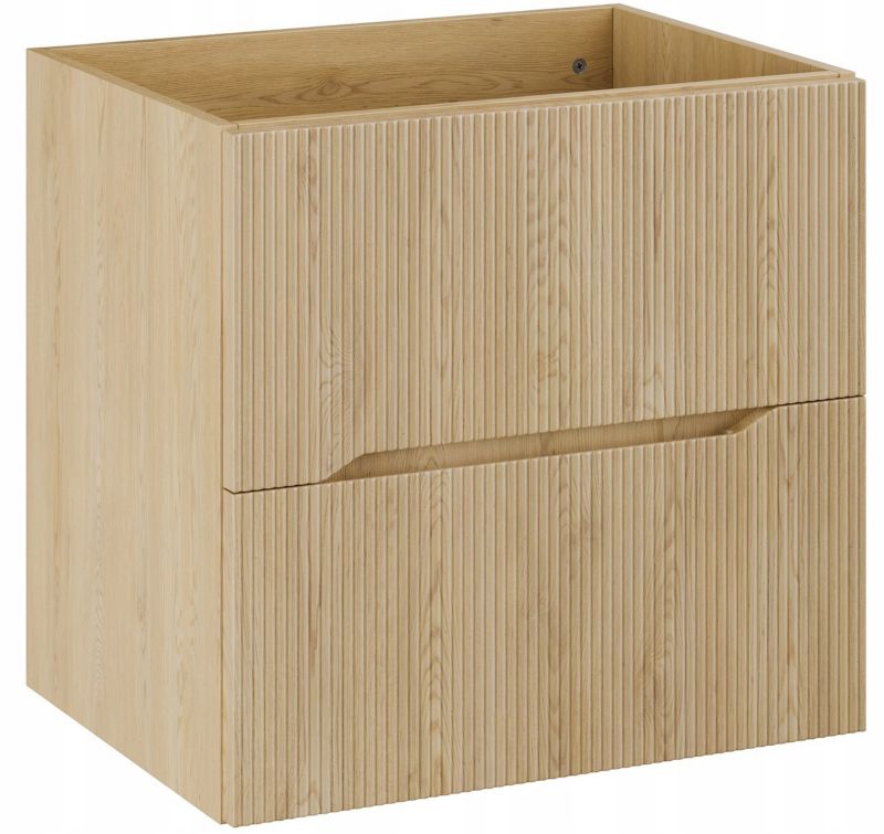 Szafka pod umywalkę Furnidea 60 cm dąb cremona ryflowany 2 szuflady Nordic Cremona 1 szt.