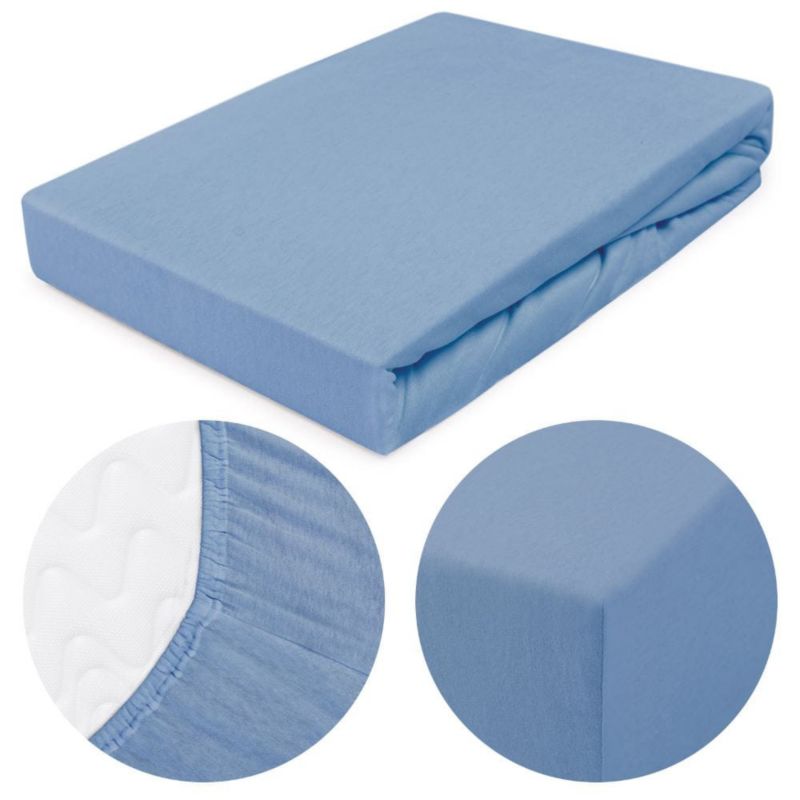 Prześcieradło jersey z gumką Darymex 140x200 kolor Niebieski 1 szt.