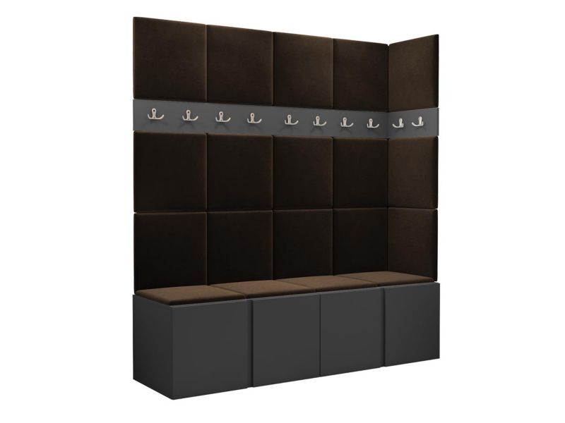 Garderoba MIRJAN 24 Orion II grafit + brązowy 1 kpl.