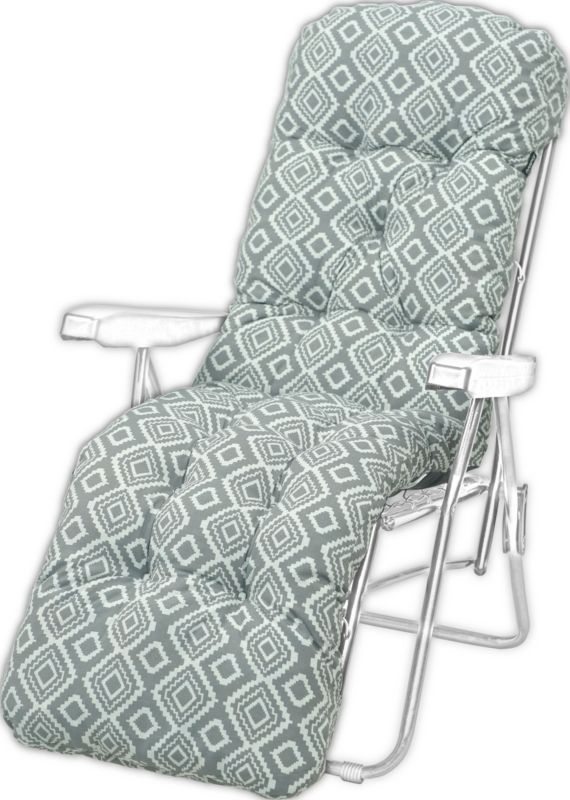 Poduszka na leżak z podnóżkiem AMPO biały szary 1 szt.