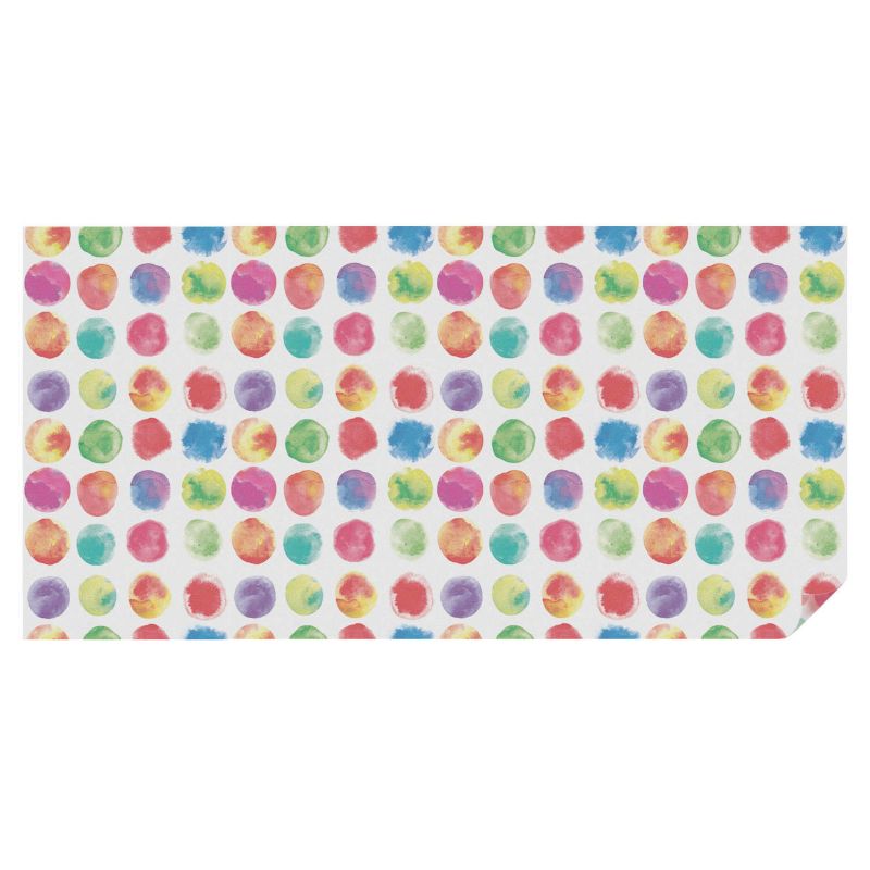 Folia Mrożona Witraż Tulup 200x100 cm Naklejka Maskująca Szybę Barwne akwarelowe kółka nowoczesny styl 1 rol.