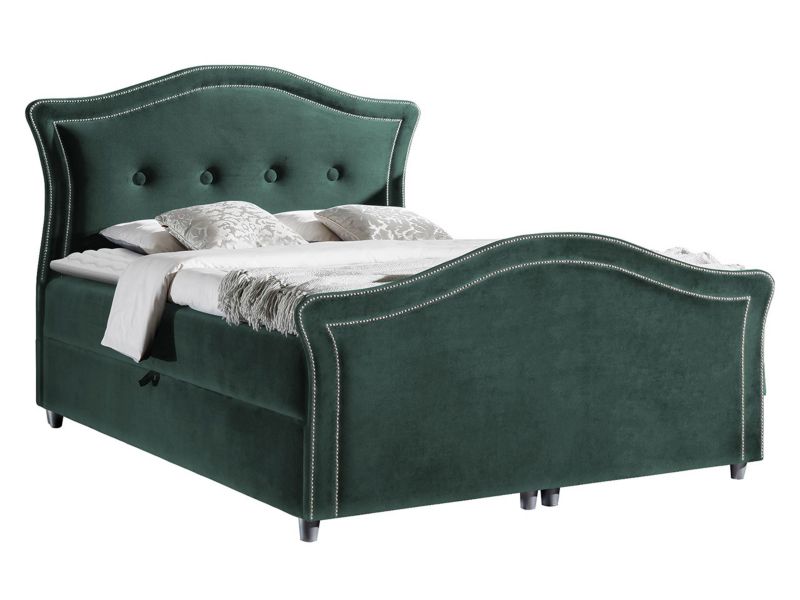 Łóżko kontynentalne MIRJAN 24 Bedran Lux 160x200 zgaszona zieleń 1 szt.