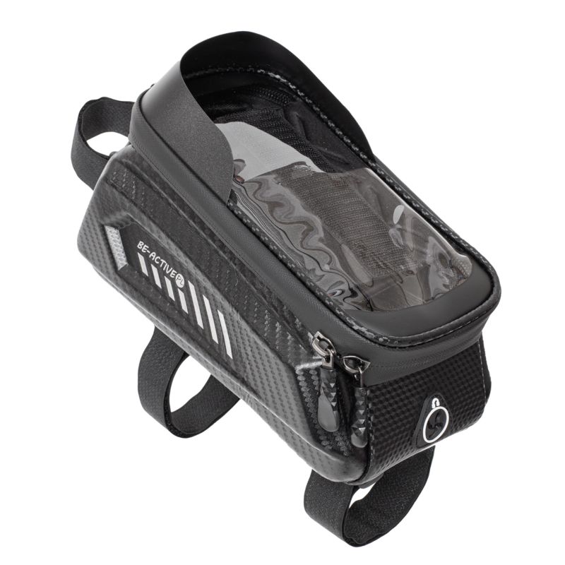 Etui na telefon Be-active.pl sakwa rowerowa na ramę wodoodporna czarny 1 szt.