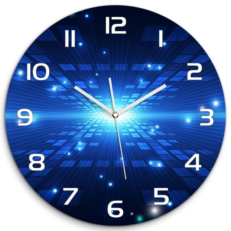 Zegar szklany Tulup Trójwymiarowe tło fi30 cm cichy 1 szt.