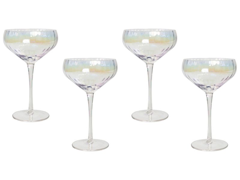 Zestaw 4 pucharków do szampana Morganite 300 ml Przezroczysty 1 kpl