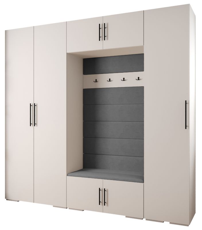 Garderoba do przedpokoju Abiks INOVA 3 Z8 biały+czarny+manila16 1 szt.