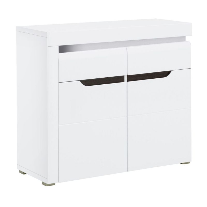 Komoda Ivory Mebel Elite 100 cm Dwudrzwiowa z Szufladą Do Salonu Biała 1 szt