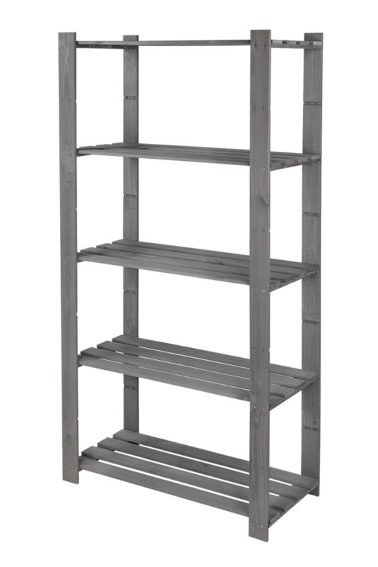 Regał drewniany MODO24 impregnacja szara 170x80x38 cm duży eko 1 szt.