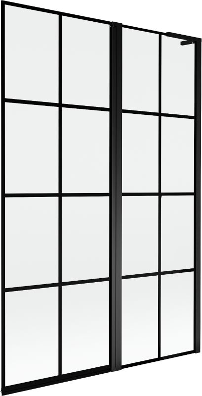 Parawan nawannowy 2-skrzydłowy Mexen Mist L czarny 120x150 cm 1 szt