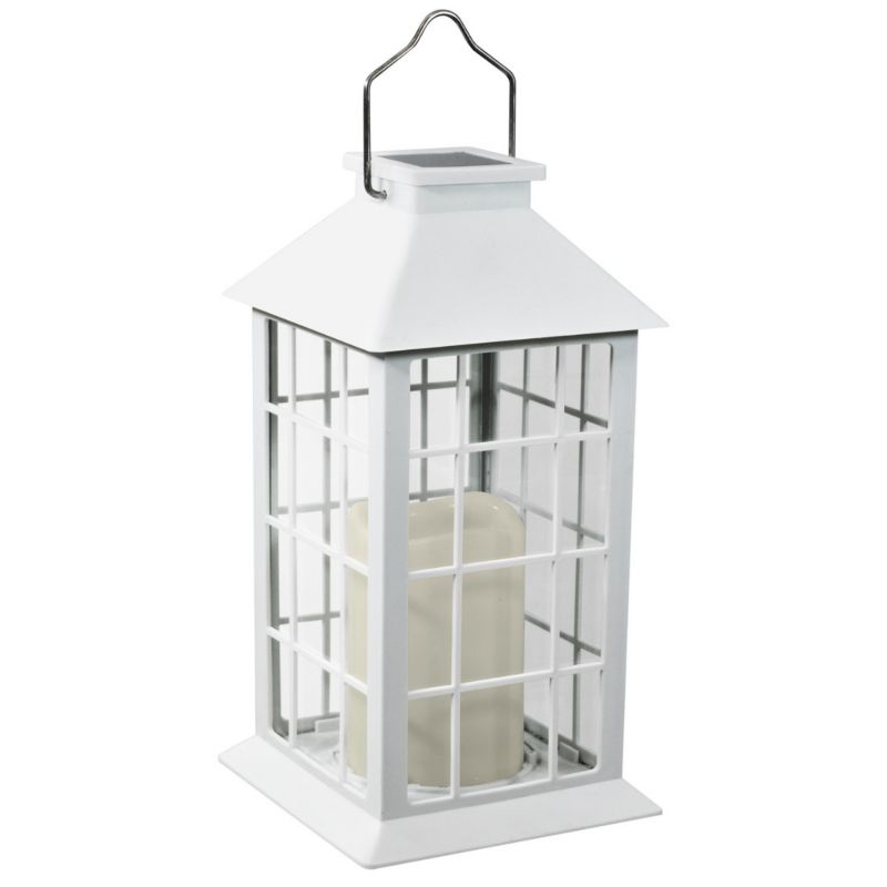 Latarenka ogrodowa Polux Latarenka biała solarna 1 x x IP44 wym: 27 x 14 x 14 cm - 1 szt.