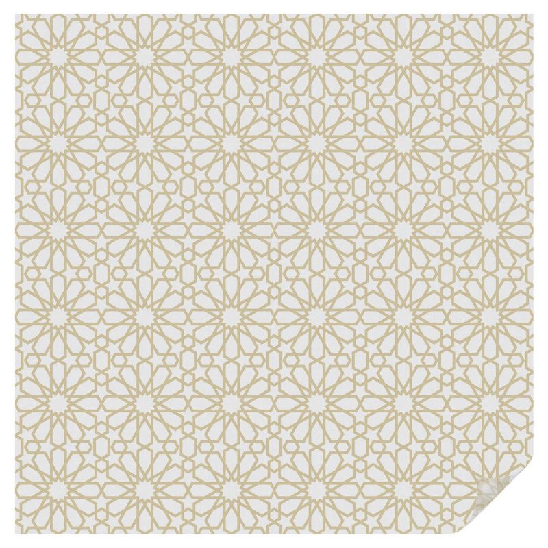 Folia Witrażowa Tulup 100x100 cm Samoprzylepna na Okno Klasyczne ornamenty z rozetami 1 rol.